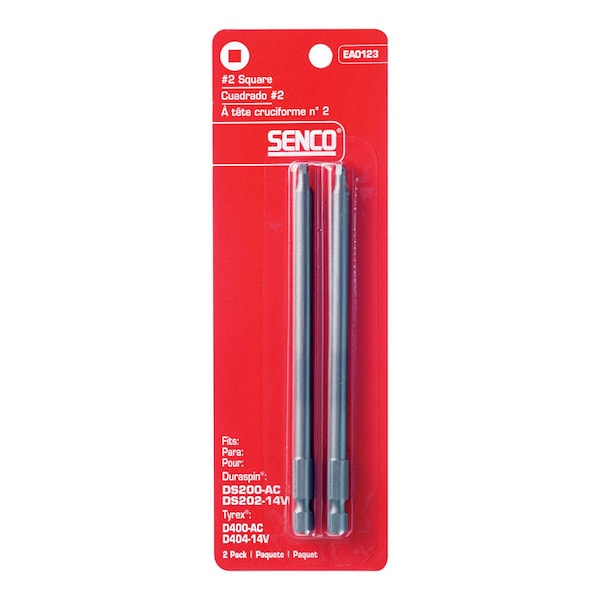 Senco Duraspin Square No 2 X 5 in. L Driver Bit Steel 2 pk